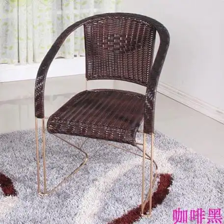 藤椅子钢筋编织铁艺夏季桌椅阳台客厅户外休闲电脑办公单人靠背椅