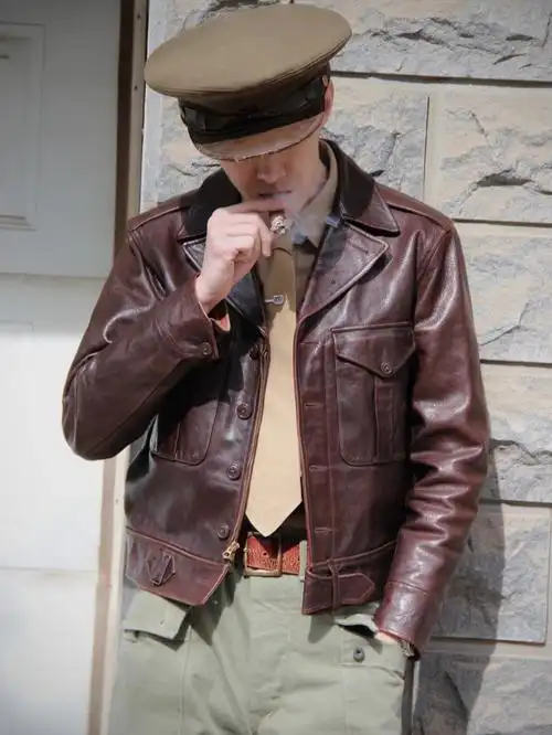 ootd 男生秋季美式复古穿搭 rrl皮衣搭配