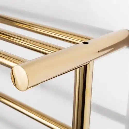 镜面抛光钛金色电热毛巾架 真空电镀浴巾架304不锈钢加热毛巾架