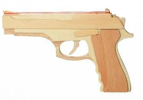 60式迫击炮←3,亲手制作木艺手枪,让孩子在体验中了解手枪构造及原理