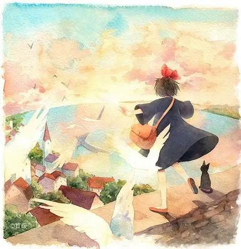 动漫 龙猫 插画 手绘 宫崎骏