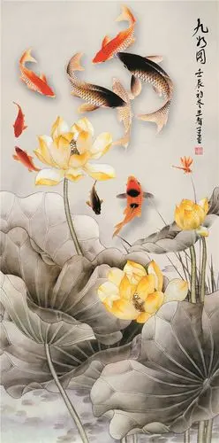 山水花鸟玄关 中式玄关