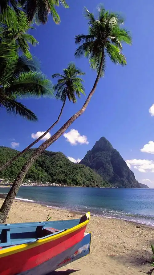 海滩上的风景很美啊