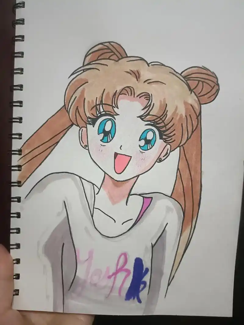 美少女 马克笔绘画 红脸蛋彩铅涂 #简笔画 #儿童画#手绘  - 抖音