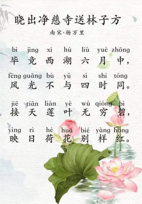 晓出净慈寺送林子方这首诗的意思(晓出净慈寺送林子方表达的意思是