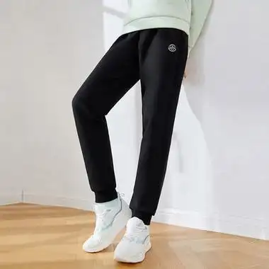 361运动裤女裤2022秋季宽松灰色卫裤针织裤束脚休闲长裤健身裤子