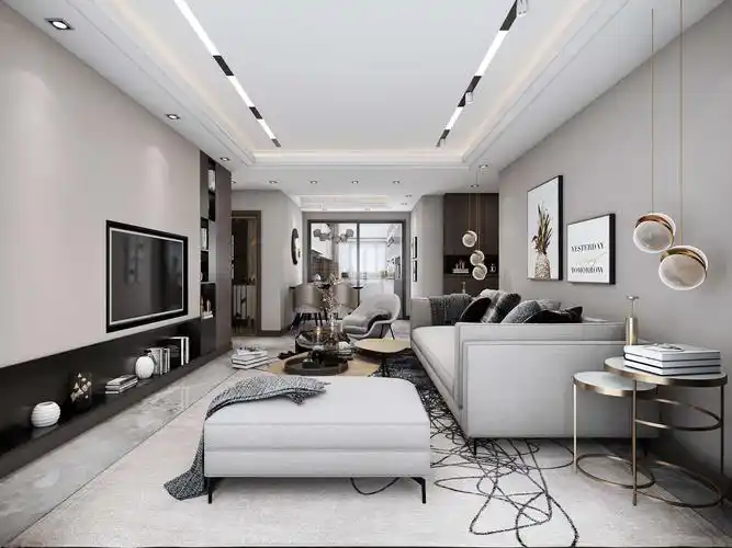 成都威廉公馆现代风格105平米装修效果图案例