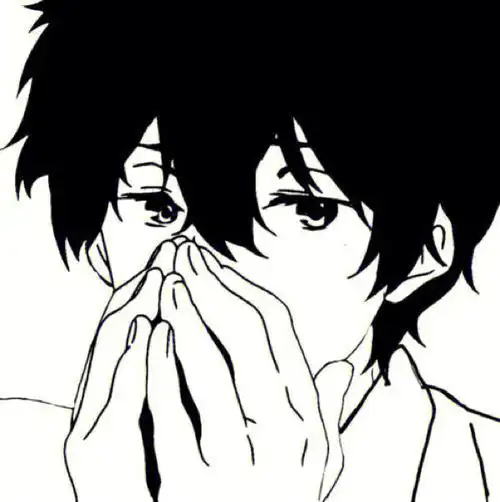 动漫男头精选帅气黑白动漫男头