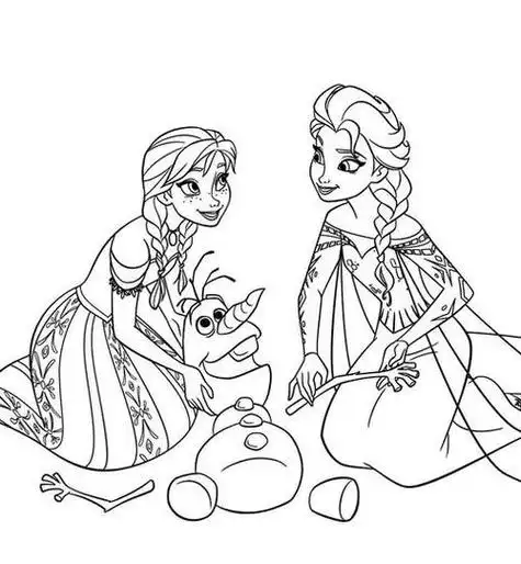 卡通冰雪奇缘动漫人物简笔画图片冰雪奇缘简笔画漂亮的安娜小公主冰雪