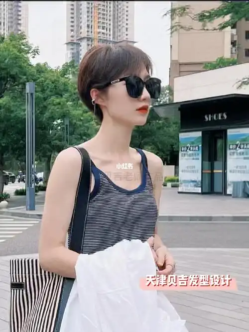 可甜可盐适合圆脸女生短发韩系女主角73