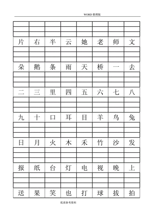 小学一年级拼音练习根据汉字写拼音1doc7页