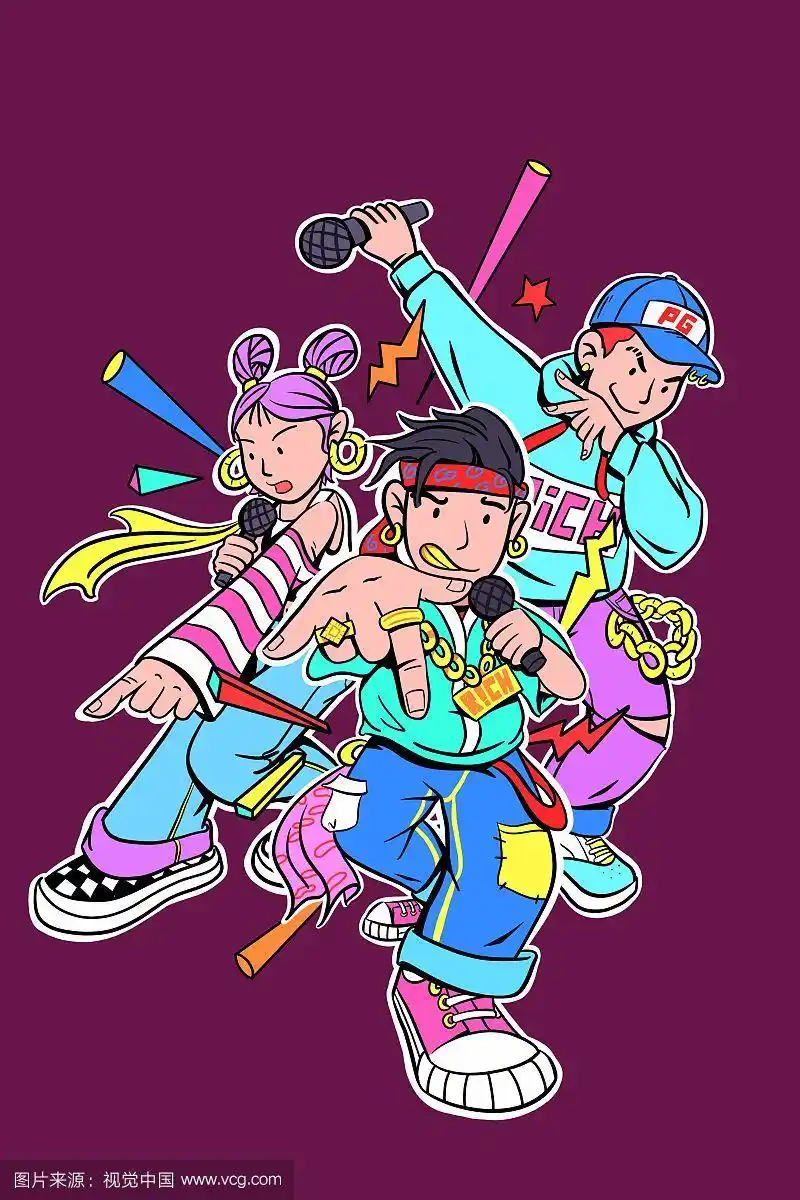 嘻哈风格插画