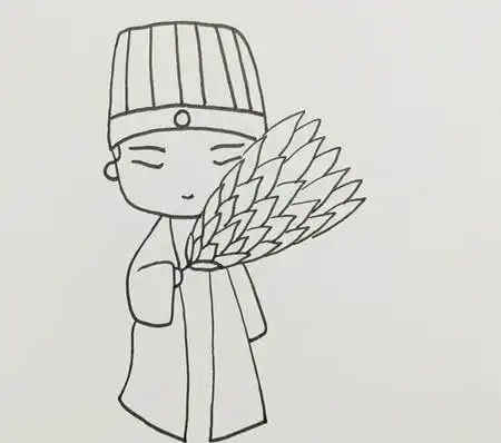 q版诸葛亮怎么画简单又好看-诸葛亮简笔画可爱卡通图片