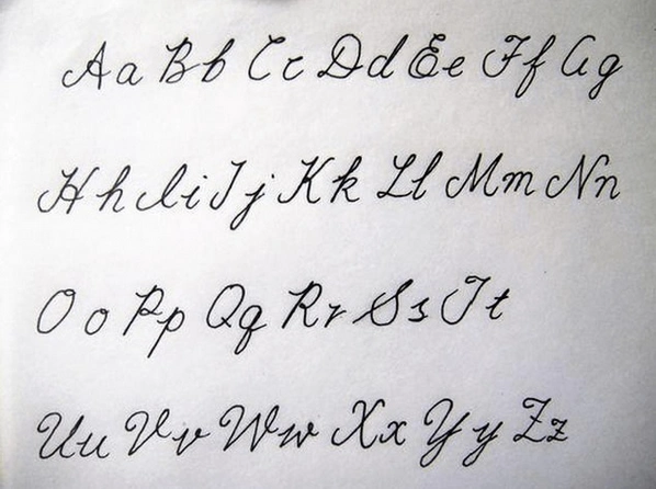 24个英语字母手写艺术字体注意字距和角度练习单词连写方式纠正字型