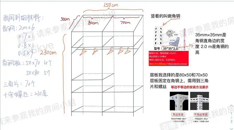 一室一卫小户型装修记录贴(未完)(附350块搞定的角钢衣柜拼装方法)