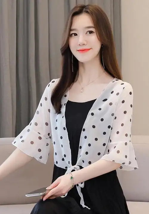 小披肩外套女夏季新款小坎肩百搭雪纺防晒衣超薄短款外搭开衫