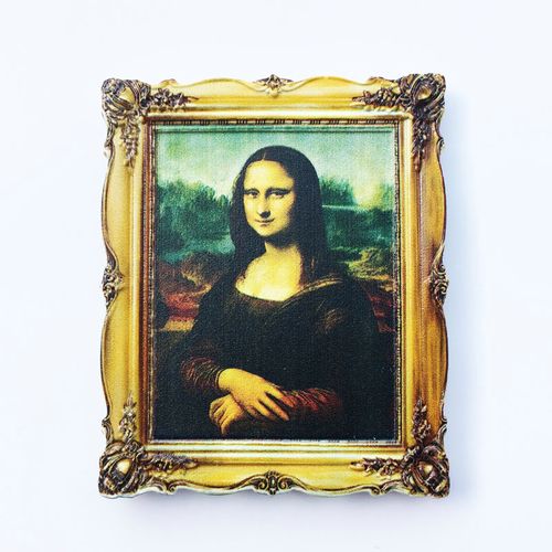 法国卢浮宫达芬奇画作蒙娜丽莎的微笑树脂工艺品冰箱贴收藏伴手礼