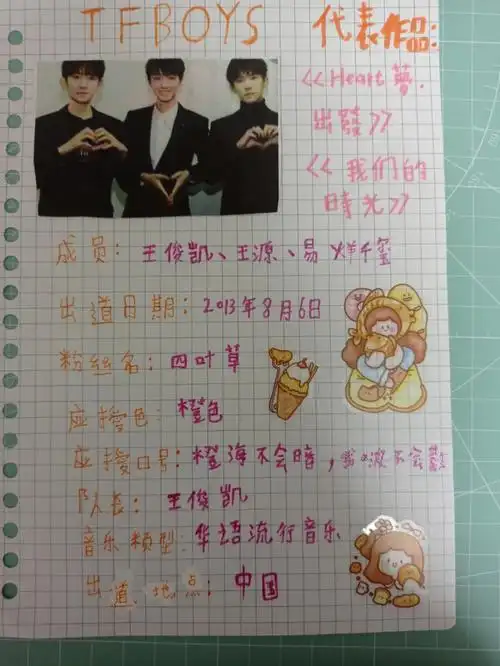 tfboys手账和个人手账_手帐_tfboys_兴趣爱好_文具手账
