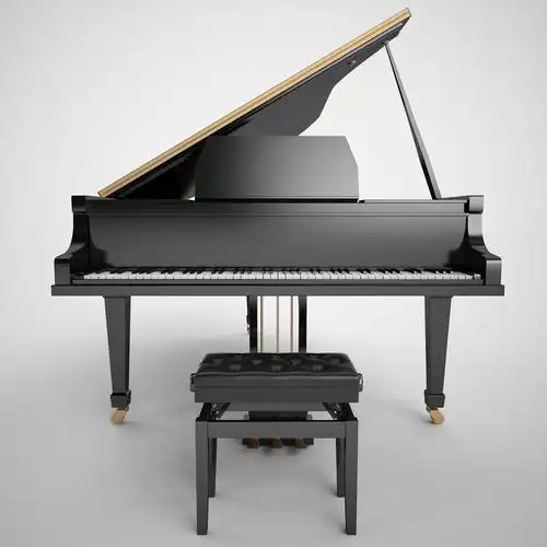 3d max grand piano black
