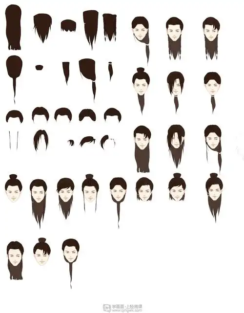 古风男性的发型设计