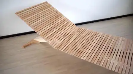 自制日光浴躺椅,小编觉得这个也适合于乘凉用,大家怎么看?