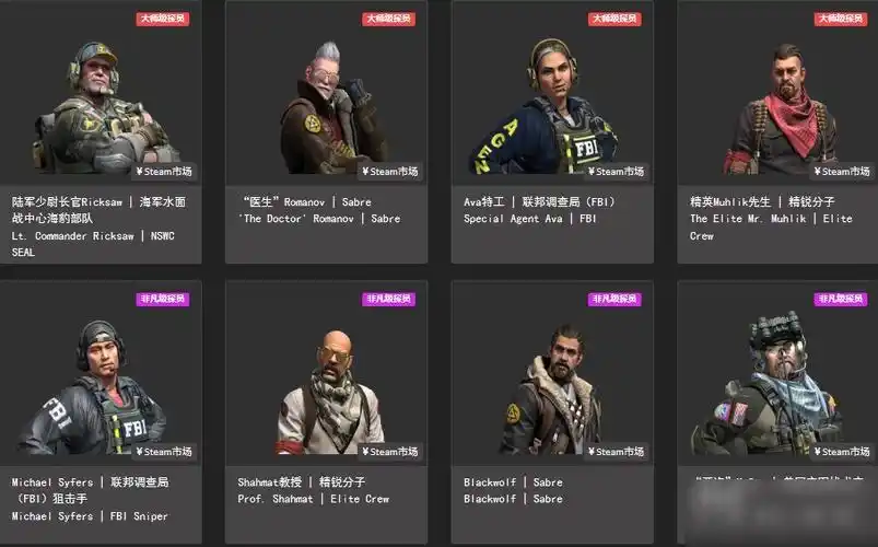 csgo探员皮肤分警匪吗探员皮肤介绍