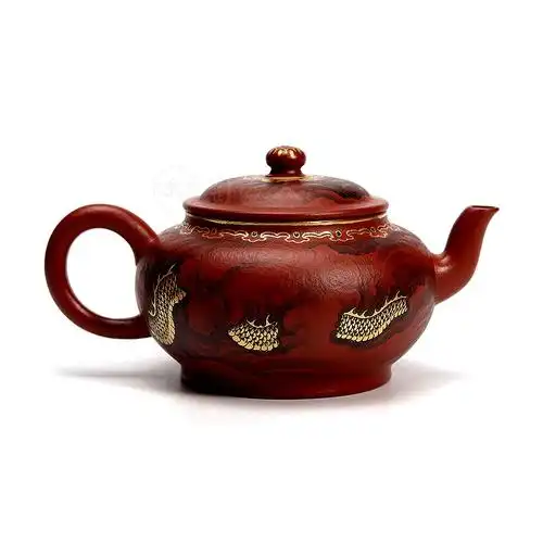 宜兴名家衍古造器紫砂作品《虚扁紫砂壶》原矿全手工-