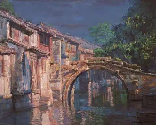 陈逸飞油画《水乡》系列(副本)