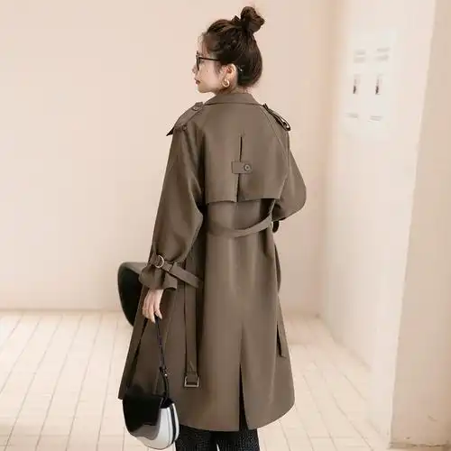 风衣外套秋季 新款 气质宽松休闲长款 垂感大衣女 - 女装/女士精品