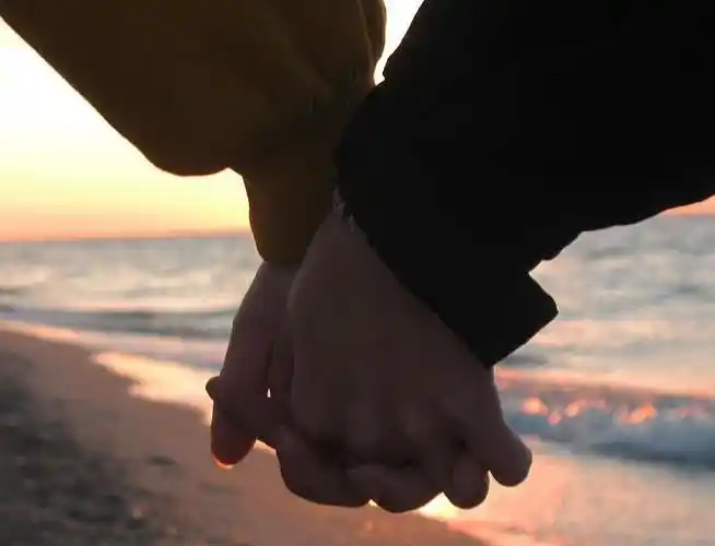 男女牵手的图片只有手