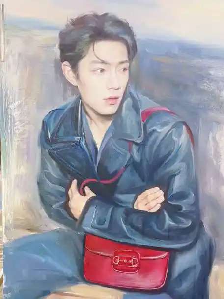 绘画##油画##肖战##肖战gucci品牌代言人