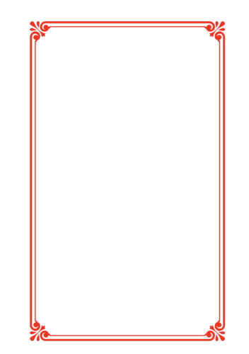 新年吉祥如意花花纹红色边框