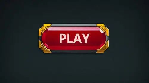 一组游戏按钮的练习