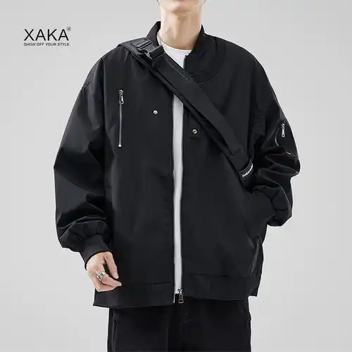 xaka2024新款春秋飞行员夹克外套男女美式休闲棒球服工装外套百搭