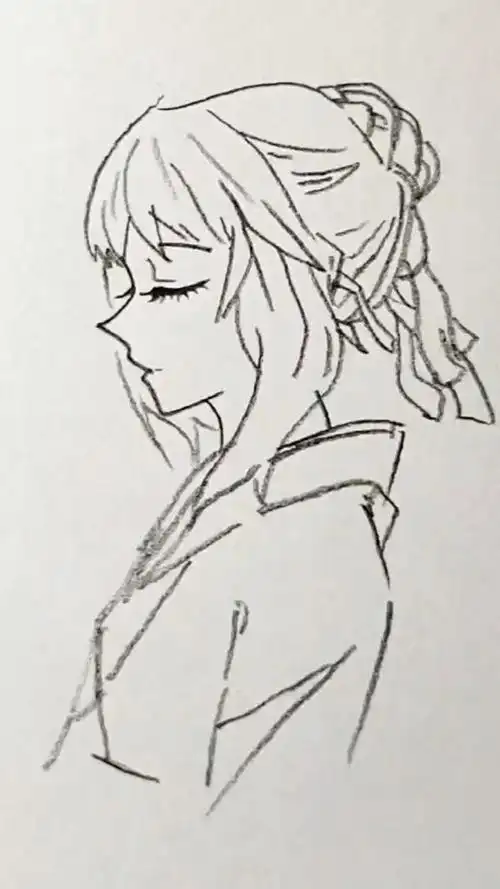 动漫人物侧脸简笔画教你零基础学画画