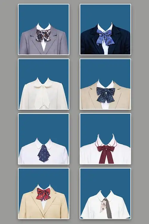 女士衬衫制服证件照模板