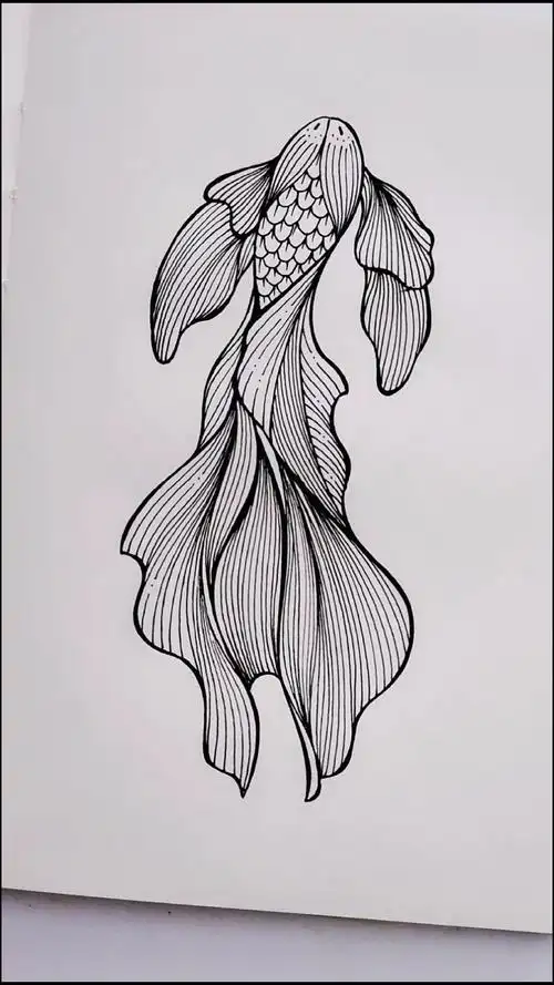 画画原来如此简单#如果觉得不开心就来画画吧,线条简单又解压