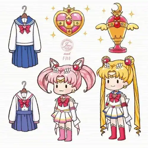 q版动漫美少女战士美美哒