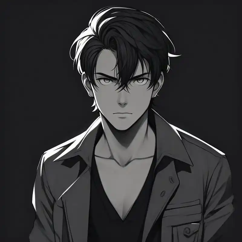 渣男必备头像95黑白素描风格 渣男头像来袭,黑白素描风格,酷炫又