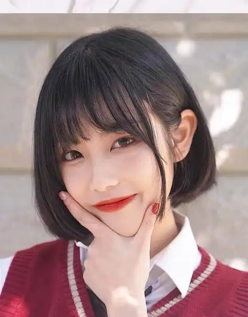 你那么美假发 假发女短发空气刘海学生bobo头短直发蓬松逼真梨花内扣