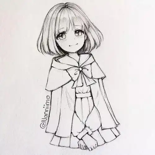 少女素描头像 第1页简易动漫人物铅笔画手绘动漫少女铅笔画铅笔画祈妹