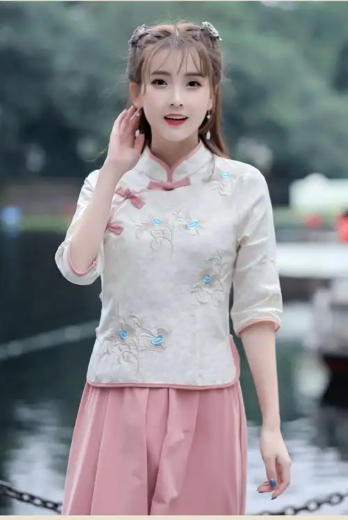 仙气古风汉服女学生古装超仙民族风格女装女汉服超仙古装衣服女夏