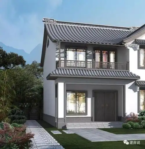 36万建中式徽派二层小别墅春赏花夏乘凉秋赏月冬扫雪