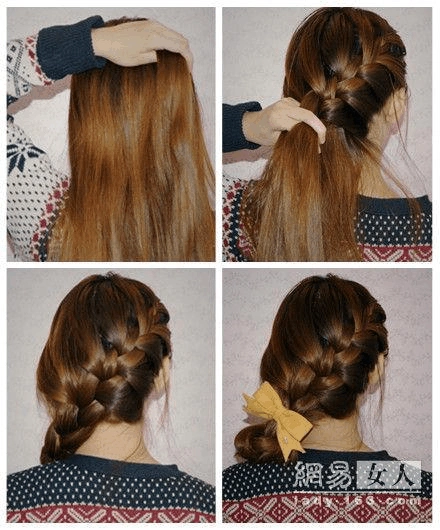 蝎子辫蜈蚣辫的编法 韩式编发的盘发侧编技巧