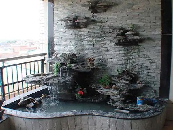 室内假山水池效果图