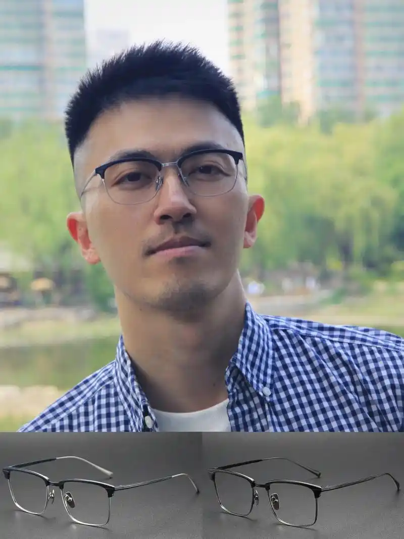 男生眼镜推荐|大脸男士职场纯钛方框眼镜架.swing,超大框 - 抖音