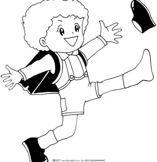 儿童帮忙扫地板简笔画