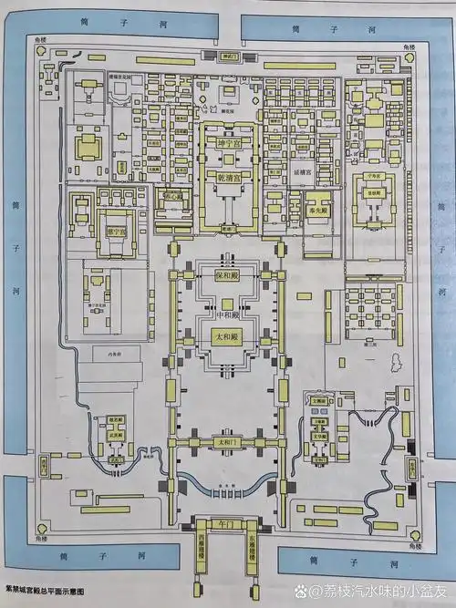 紫禁城宫殿总平面示意图