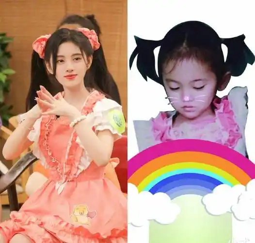 本意是为了还原小时候的形象,小时候的鞠婧祎就很漂亮啊,不愧是从小美