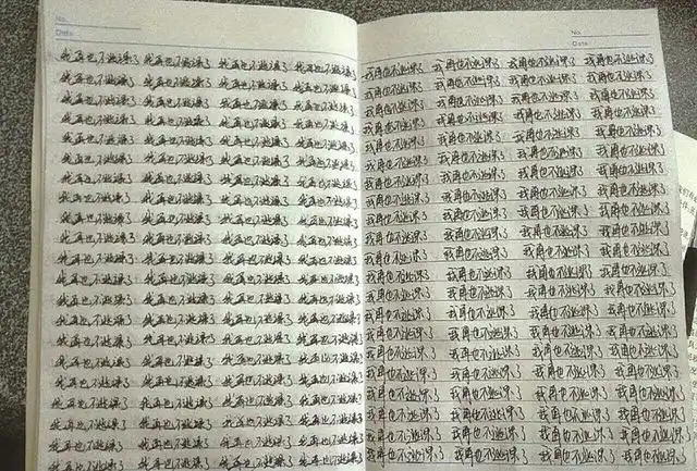 因迟到贵州3大学生被罚抄300遍我不迟到了